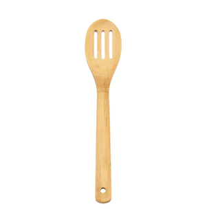 Colher Vazada de Bambu 30cm - Mozcada em Oferta na Shopee