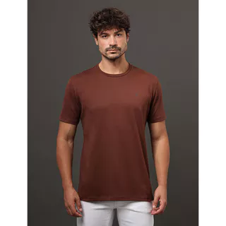 Camiseta Masculina Pima Calvin Klein Jeans - Marrom em Oferta na Shopee