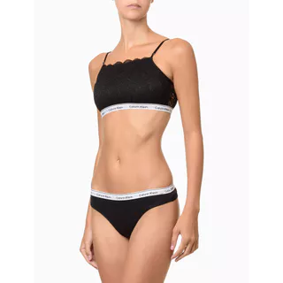 Kit 2 Calcinhas Fio Dental Mini Modern Cotton Calvin Klein Underwear - Preto / Branco em Oferta na Shopee