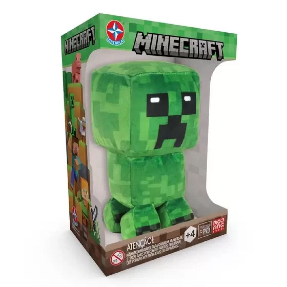 Pelucia Creeper Minecraft Original - Estrela | Shopee Brasil