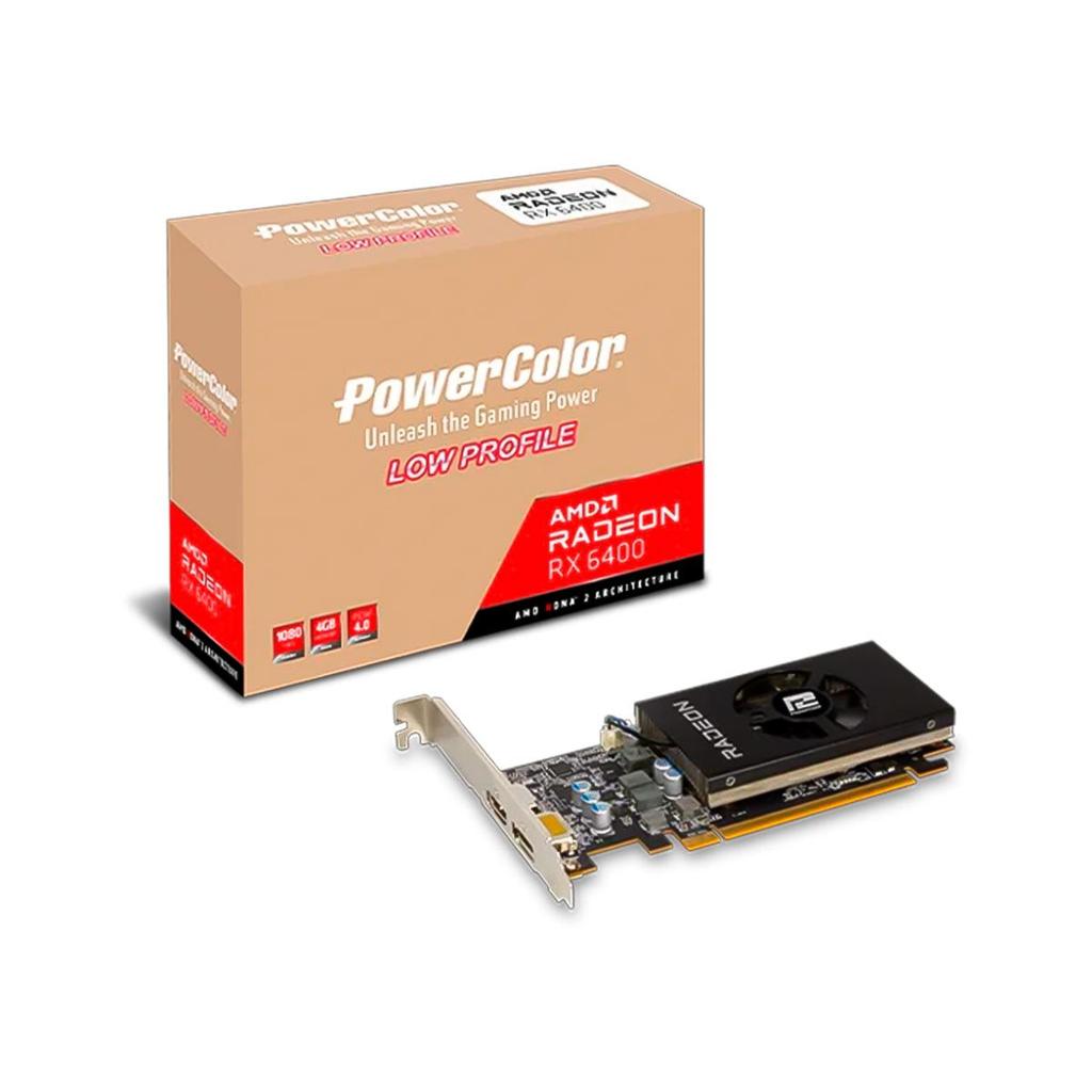 Placa de Vídeo Gpu Powercolor Amd Radeon Rx 6400 4gb Gddr6 64bits
