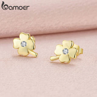 Brincos Bamoer Trevo Simples De Quatro Folhas Para Mulheres Meninas Joias Da Moda em Oferta na Shopee