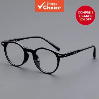 TR90 Armação Redonda Óculos De Bloqueio De Luz Azul Ópticos Vintage Para Homens E Mulheres em Oferta na Shopee