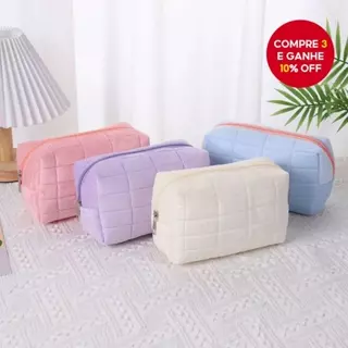 Bolsa De Armazenamento De Maquiagem Portátil De Grande Capacidade Couro Camurça De Alta Qualidade em Oferta na Shopee