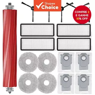 Compatível com o robô aspirador Roborock Qrevo Maxv / Qrevo S / Qrevo Pro / P10 Pro - acessórios de reposição como em Oferta na Shopee