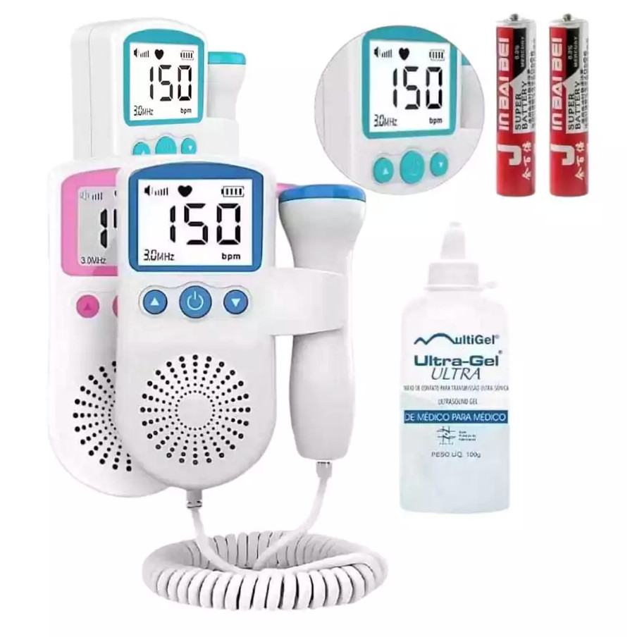 Monitor Fetal Doppler Ultrassom Ouvir Batimentos Bebe