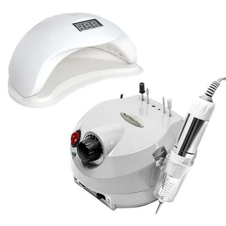 Kit Unhas Cabine Sun 5 Led 48w Motor Porquinho Lixa Lixadeira Unhas Elétrica  CORES ALEATÓRIAS