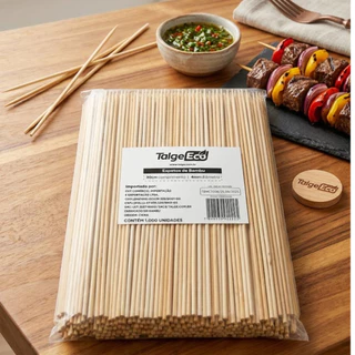 Espeto Bambu 30cm Espetinho Churrasco Resistente 1000un Talge