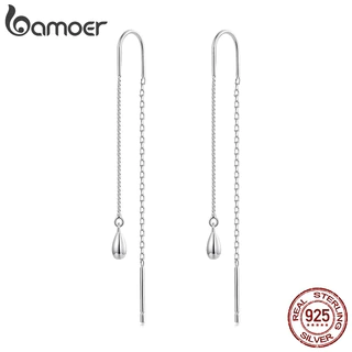 Brincos De Prata Esterlina 925 Bamoer Gota D'água Borla E Fio De Joias Para Presente Feminino em Oferta na Shopee