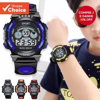 Relógio LED Esporte À Prova Dwaterproof Água Crianças Meninos Meninas Pulseira De Silicone Digital De Pulso Para Present