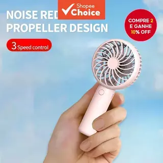 Ventilador de mão, mini ventilador portátil USB recarregável silencioso para mesa, ventilador de bolso portátil para em Oferta na Shopee