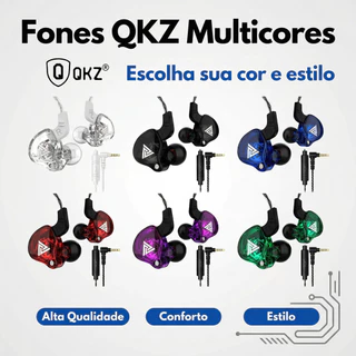 Fone De Ouvido com Fio Esporte Correndo Auscultadores Bass Stereo Headset, Música Earbuds QKZ AK6 Original