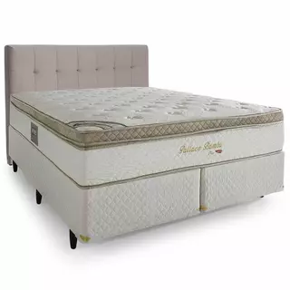 Cama Box com Cabeceira Queen Herval Pallace Bambu em Molas Ensacadas, 71x158x198 cm em Oferta na Shopee