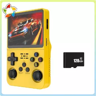 Console De Jogos Portátil R36S Tela IPS De 3.5 Polegadas 128GB Leitor De Vídeo Joystick 3D Duplo 3200mah Bateria em Oferta na Shopee