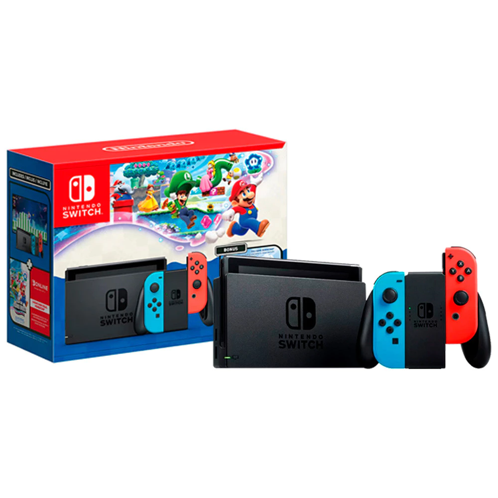 Console Nintendo Switch V2 32GB Edição Mario Bros Wonder 3 Meses Assinatura Nintendo Online