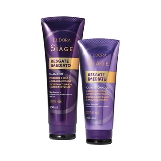 Combo Siàge Resgate Imediato: Shampoo 250ml + Condicionador 200ml em Oferta na Shopee