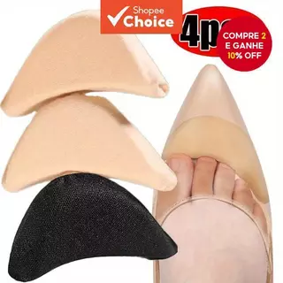1 Par De Palmilhas De Esponja Com Redução De Tamanho , Inserções De Antepé , Salto Alto , Acessórios Para Alívio Da Dor em Oferta na Shopee