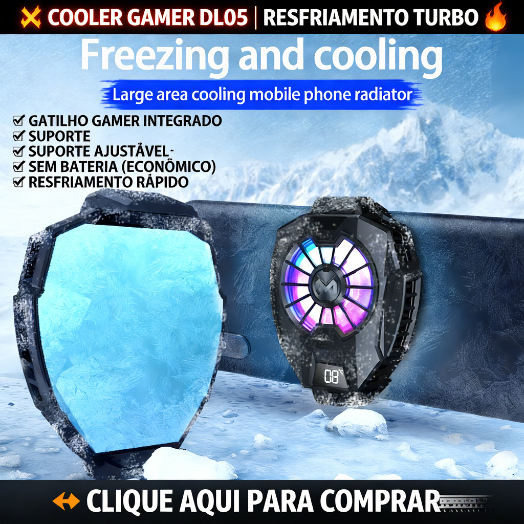 Cooler Gamer DL05 para Celular | Gatilho e Suporte Incluídos ...