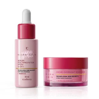 Eudora Kit Niina Skin: Sérum Facial 30ml + Creme Overnight 45g em Oferta na Shopee