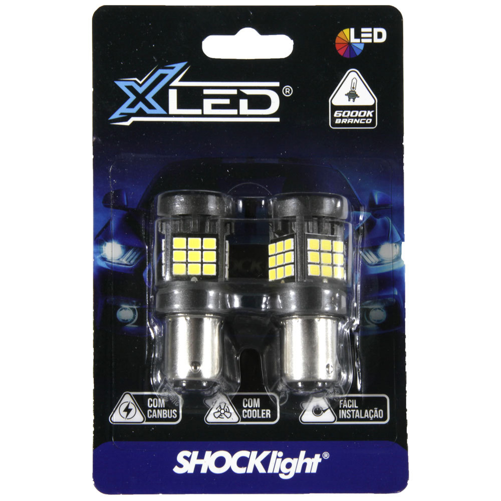 Lâmpada led 2 polos 36 led shocklight canbus branca 12v | Shopee Brasil