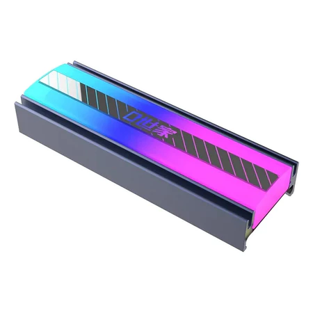 Dissipador De Calor SSD M.2 NVMe 2280 ARGB 5V 3 Pinos Efeito Infinito Led Alumín