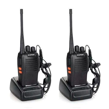 kit 2 rádios comunicador Alcance 12 Km 16 Canais BF 777S Profissional recarregável rádio segurança