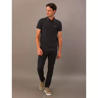 Camisa Polo Masculina Slim Básica Com Friso Calvin Klein - Azul Marinho em Oferta na Shopee