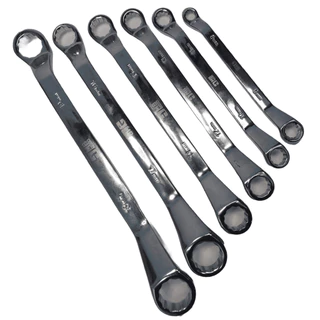 Jogo de chave estrela estriada 6 peças 8mm a 19mm cor cromado