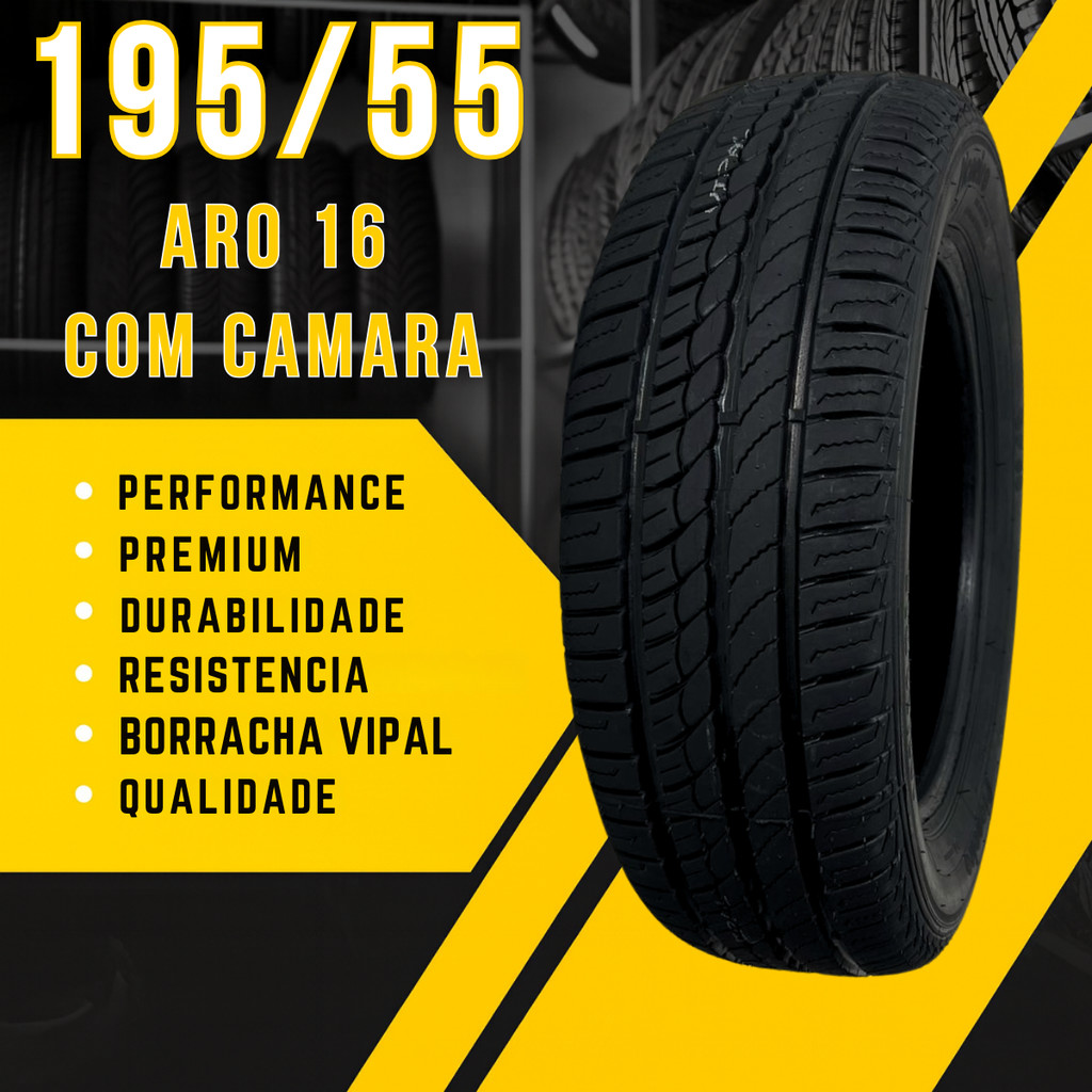 Pneu Carro 195 55 R16 Aro 16 HT Fiat Argo Cronos Chevrolet Onix Montana Volkswagen Polo Voyage 84 T