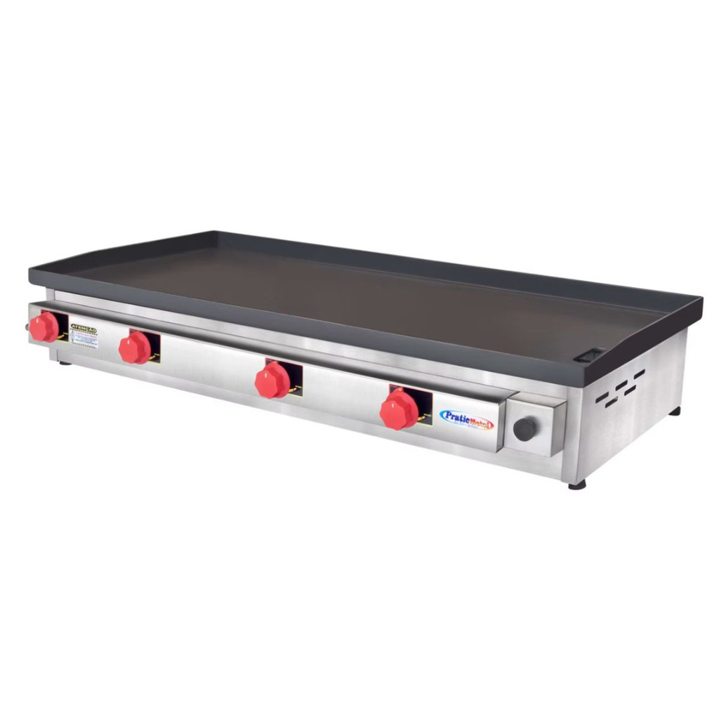 Chapa de Hamburguer Lanche Profissional A Gas 100x50 com 5mm