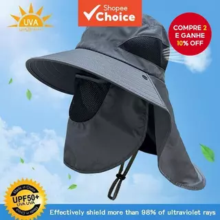 Chapéu De Sol Com Proteção UV De Beirais Grandes Destacáveis Para Homens , Pesca De Verão , Montanhismo em Oferta na Shopee