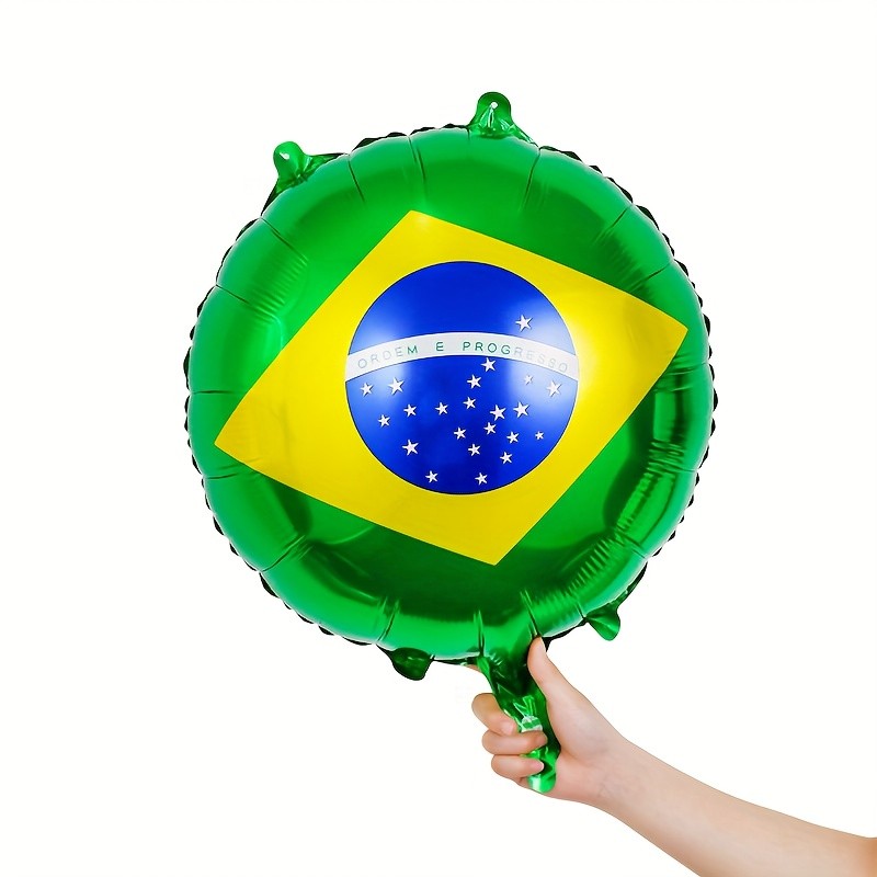 Conjunto De Balões De Folha Com Tema Brasil , 50 Peças , Design Verde Amarelo Azul , Perfeito Para O Dia Nacional , Eventos Culturais E Festa Dezembro em Oferta na Shopee