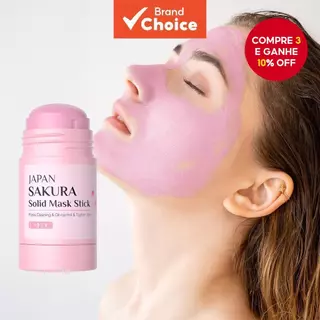 LAIKOU Japão Sakura Máscara Sólida Vara Limpeza Poros Reduzir Cravo Controle De Óleo Apertar A Pele 45g em Oferta na Shopee