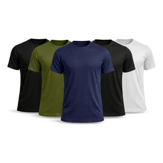 Kit 4 Camisetas Academia Masculina Dry Fit Anti Suor E Uv+