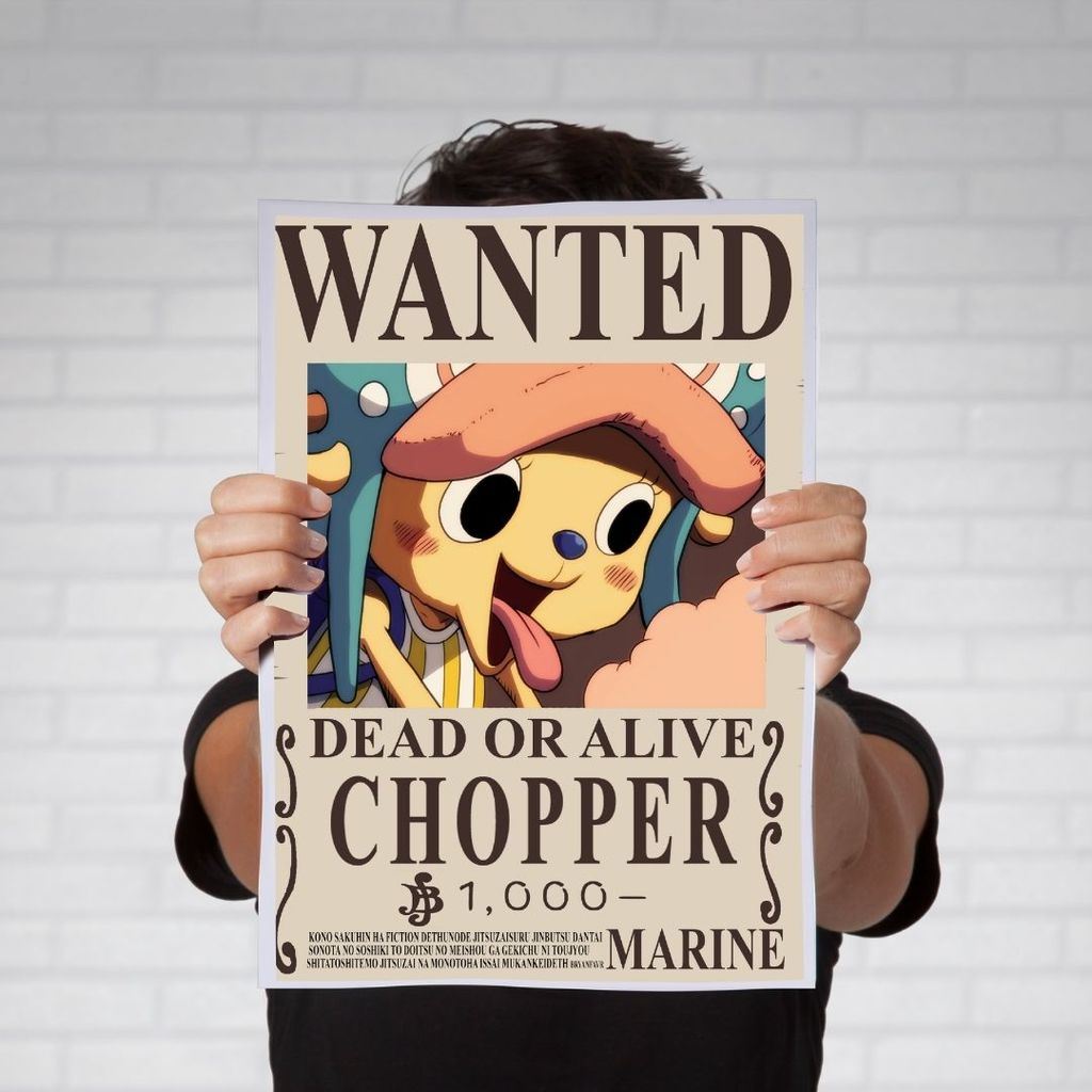 Poster A3 130gr Wanted Chopper One Piece | Shopee Brasil