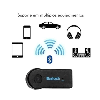 Receptor Bluetooth Áudio P2 3.5mm Sem Fio para Carro, Som Automotivo, PC e Caixa de Som, Adaptador AUX Hands-Free em Oferta na Shopee