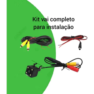 Câmera de Ré Automotiva HD LED | Visão Noturna Infravermelho | IP67 | Universal RCA 12V