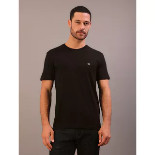 Camiseta Manga Curta Calvin Klein Jeans Masculino Ck Bordado - Preto em Oferta na Shopee