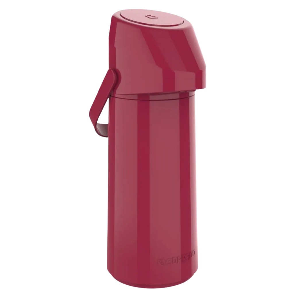 Garrafa Térmica Rubi 1 Litro Vermelha Café Chá Soprano