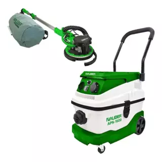 Kit Lixadeira de Teto e Parede Nauber LX-E + Aspirador APN-1600 de Pó e Líquido 220V Branco/Verde em Oferta na Shopee