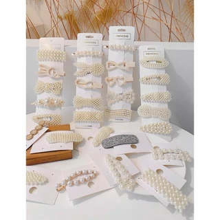 KIT 12 Presilhas Blogueira Tic Tac Delicado Com Perola Moda Feminina Blogueira Perola em Oferta na Shopee