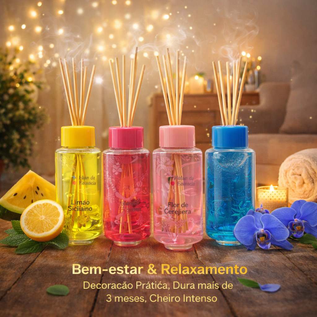Aromatizador de Ambientes blister + Varetas, Perfumes Casa Banheiro ...