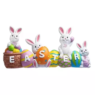 Decoração de Mesa Coelho Easter  1 Peça Resina  13X4.6X8.5CM em Oferta na Shopee