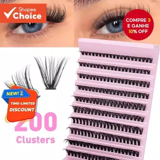Extensões De Cílios Postiços – 30D , 40D , 80D DIY Clusters , 8-16mm C/D Curly Slim Single Cluster em Oferta na Shopee