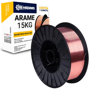 Arame de Solda Mig com Uso de Gás Carretel de Plástico 15kg Espessura 1,0mm Erbmaquinas em Oferta na Shopee