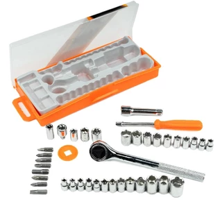 Jogo de bits e soquetes com chave catraca 40 peças - 13565 Sparta em Oferta na Shopee