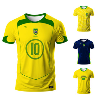 Camiseta Brasil Seleção Brasileira Copa do Mundo Masculina Helanca em Oferta na Shopee