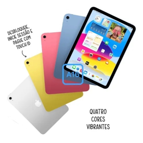 Apple iPad A16, 11° Geração (2025), Wi-Fi, Tela 11 polegadas