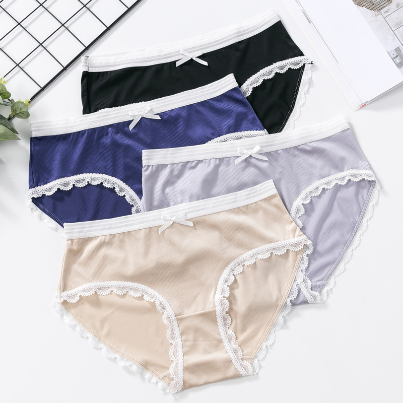 especial Cuecas esportivas de renda de cor sólida rosca, nádegas legais mulheres, cuecas sem costura de