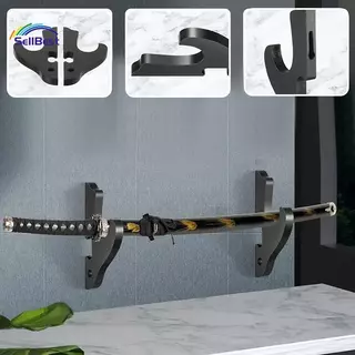 Sellbest Montagem Na Parede Espada De Madeira Suporte Gancho Cabide Ajustável Display Rack Cosplay Varinha Para Samurai 